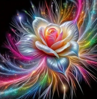 Diamond Painting Bunte Blume